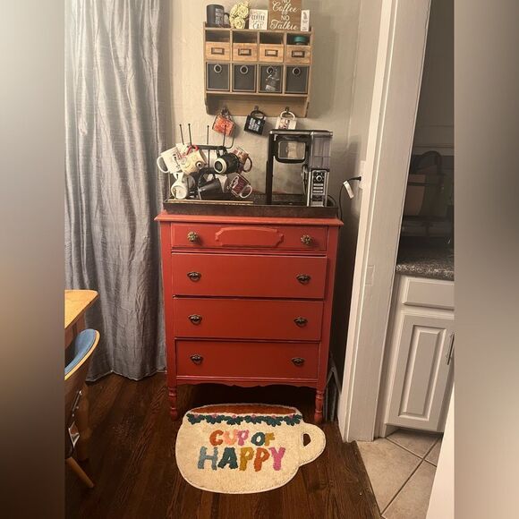 Natural Life Cotton Shaggy Bath Mat Cup of Happy Crean Multi Coffee Print OS NWT - Picture 4 of 10